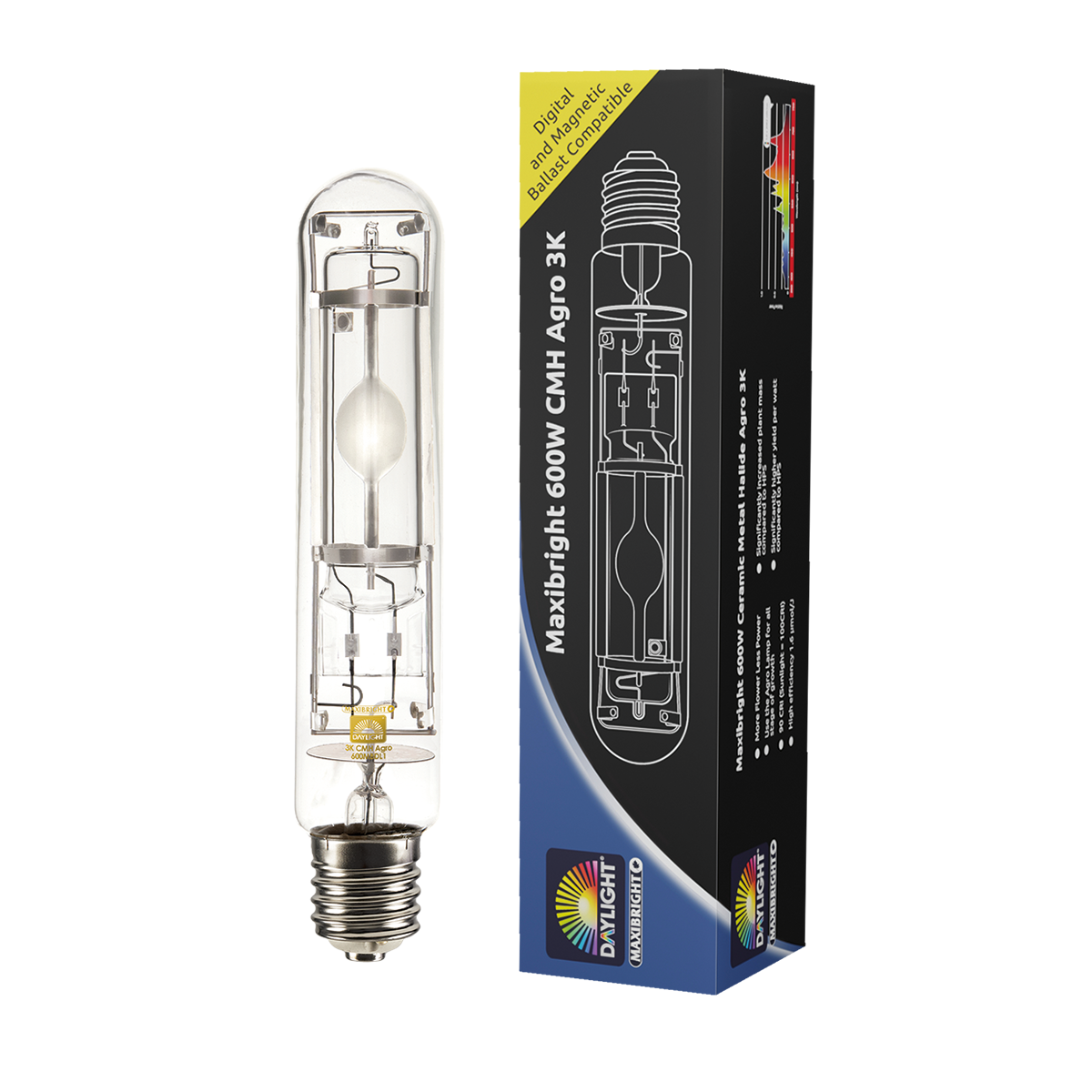 Maxibright Daylight 600W 3K & 4K CMH Lamps