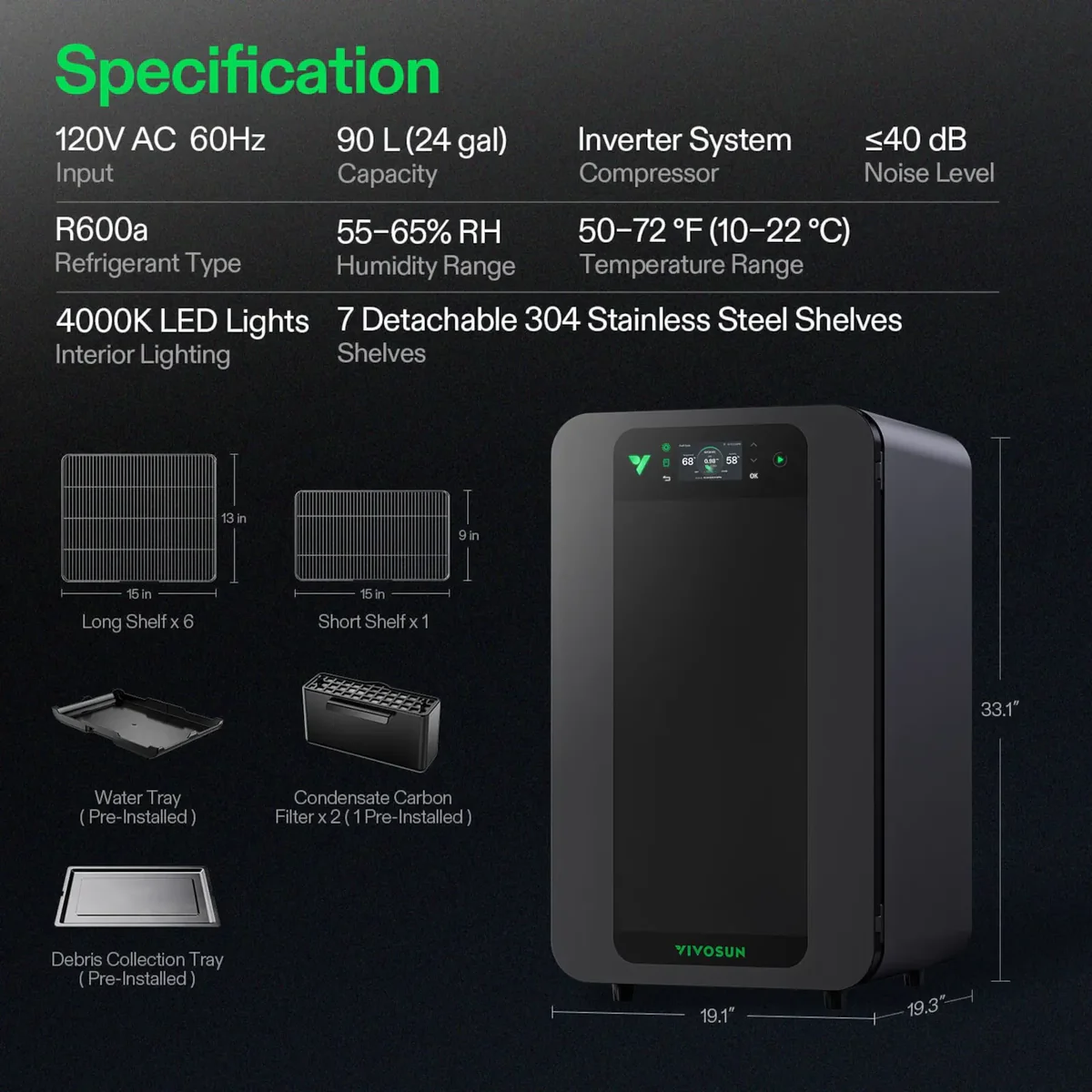 VIVOSUN VCure Smart Drying & Curing System | Automated Climate Control - Image 4