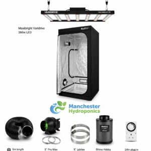 1m x 1m Complete 360W LED Grow Tent Kit