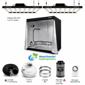 2.4m x 1.2m Complete 720W LED Grow Tent Kit