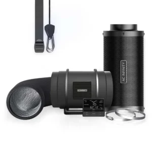 Alternative view of AC Infinity Inline Fan Kit - Fan, Smart Controller, Carbon Filter & Ducting