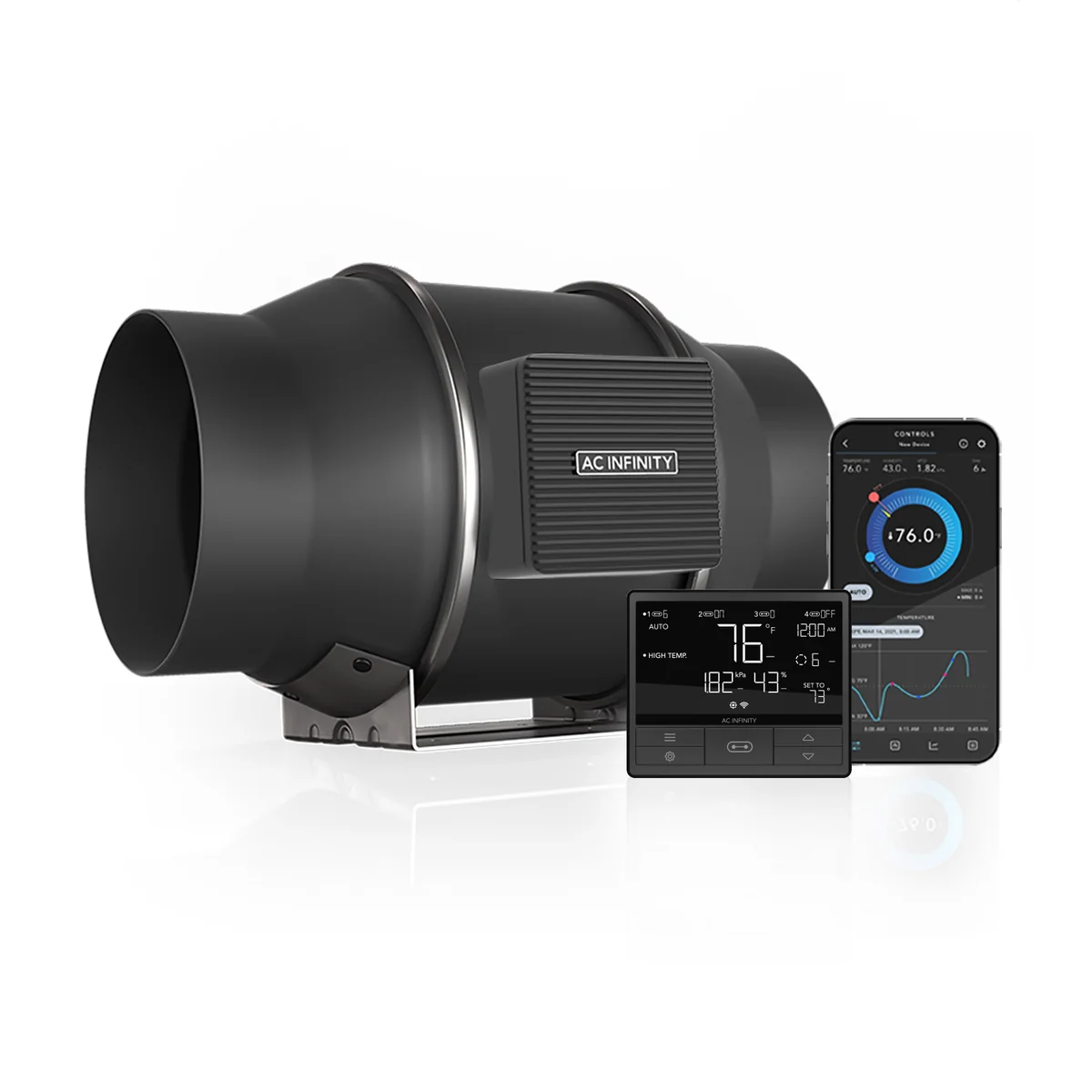 AC Infinity Cloudline Pro T-Series Inline Fan - Temp, Humidity & VPD - Image 2