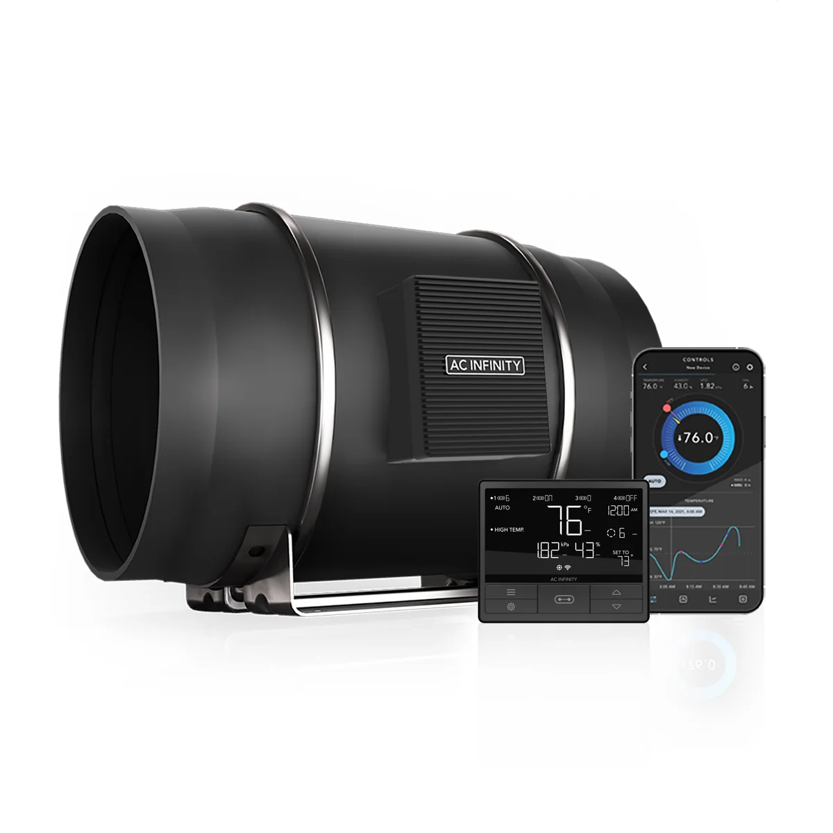 AC Infinity Cloudline Pro T-Series Inline Fan - Temp, Humidity & VPD - Image 3