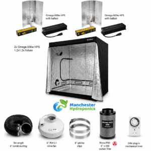2.4m x 1.2m Complete 600w HPS Grow Tent Kit